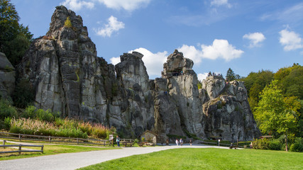 The Externsteine in the Teutoburg Forest, Germany, North Rhine-Wes