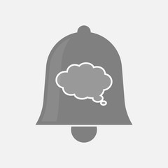 Isolated  bell with a comic cloud balloon