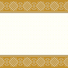 Template for certificate, banner with decorative patterns and background with a tangier grid. 