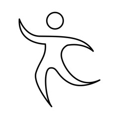athlete figure human icon vector illustration design