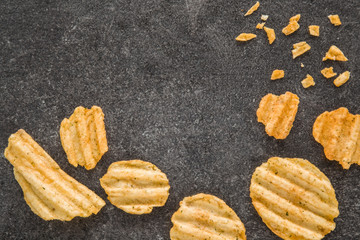 Crisps with tomato flavor.