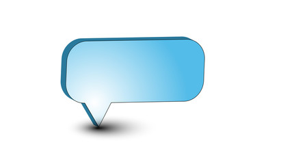 Message phone icon with shadow. Blue color with gradient. Concept of communication