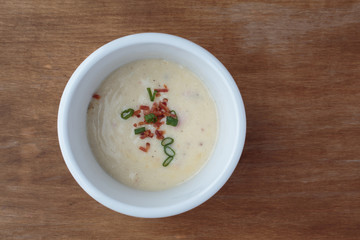 Bowl of creamy soup