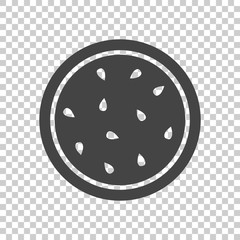 Watermelon icon. Juicy ripe fruit on isolated background