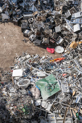 Heaps of Sorted Material in a Recycling Facility
