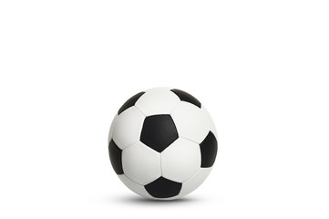 round soccer ball on a white background
