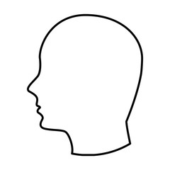 head human profile icon vector illustration design