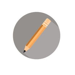 Wood pencil isolated on gray background. pencil icon