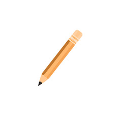 Wood pencil isolated without background. pencil icon