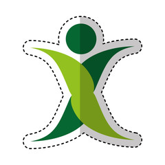human silhouette ecology icon vector illustration design