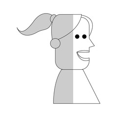 woman cartoon icon over white background. vector illustration