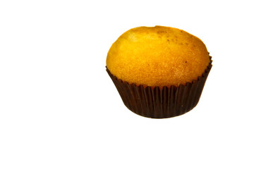 Muffin cake isolated on white background