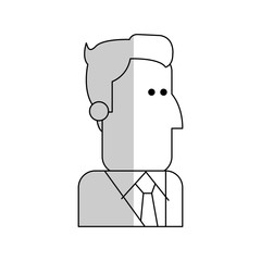 businessman cartoon icon over white background. vector illustration