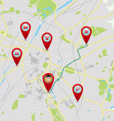 Navigation. Pointers to icon map