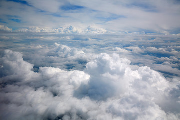 Clouds sea aircraft view aerial dramatic