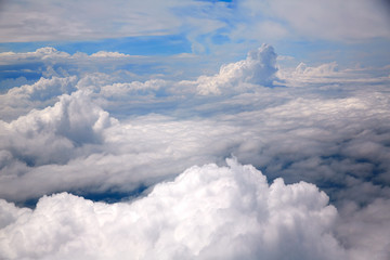 Naklejka na ściany i meble Clouds sea aircraft view aerial dramatic