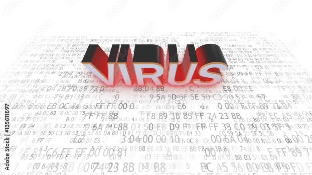 Poster computer virus. hacking computers by ddos attacks