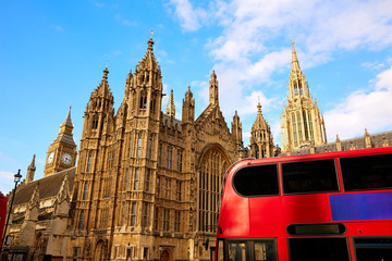 Fototapeta na wymiar Westminster tower near Big Ben in London