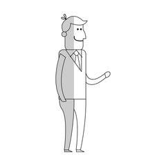 businessman cartoon icon over white background. vector illustration