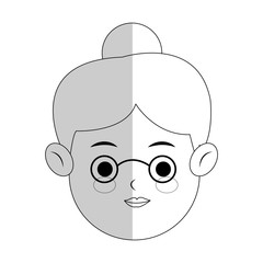 old woman cartoon icon over white background. vector illustration