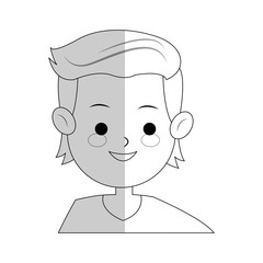 boy cartoon icon over white background. vector illustration
