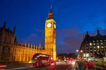 Fotobehang Big Ben-klokkentoren in Londen, Engeland © lunamarina