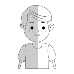 Obraz premium boy cartoon icon over white background. vector illustration