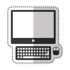 Fototapeta na wymiar computer desktop isolated icon vector illustration design