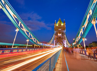 Obraz na płótnie Canvas London Tower Bridge sunset on Thames river