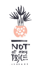 Not at any price lettering