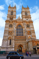 Fototapeta na wymiar London Westminster Abbey facade
