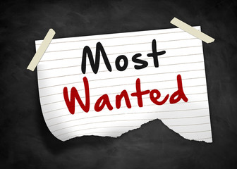 Most wanted - note message © gguy