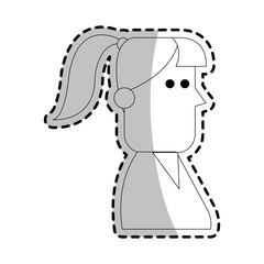 woman cartoon icon over white background. vector illustration