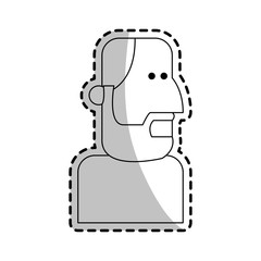 man cartoon icon over white background. vector illustration