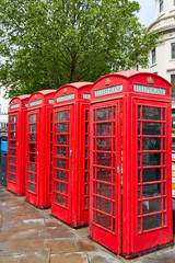 London old red Telephone boxes