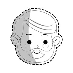 Obraz na płótnie Canvas old man cartoon icon over white background. vector illustration