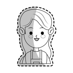 woman cartoon icon over white background. vector illustration
