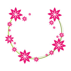 floral cute frame decorative vector illustration design