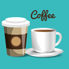 delicious coffee always fresh poster vector illustration design