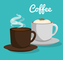 delicious coffee always fresh poster vector illustration design