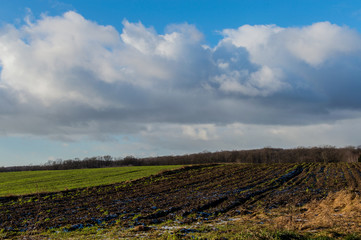 Obraz premium view of farm land