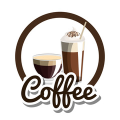 delicious coffee always fresh poster vector illustration design