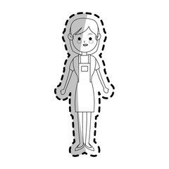 woman cartoon icon over white background. vector illustration