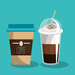 delicious coffee always fresh poster vector illustration design