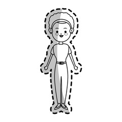 woman cartoon icon over white background. vector illustration