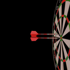 Darts and arrows 3d illustration