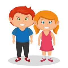cute little kids character vector illustration design