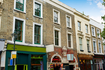 Naklejka premium London Portobello road Market vintage magnifying in UK