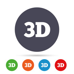 3D sign icon. 3D New technology symbol.