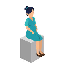 young woman lifestyle avatar vector illustration design